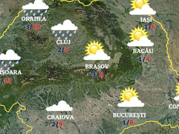 Prognoza meteo pentru 14 zile. Aceste zone vor fi cuprinse de FRIG